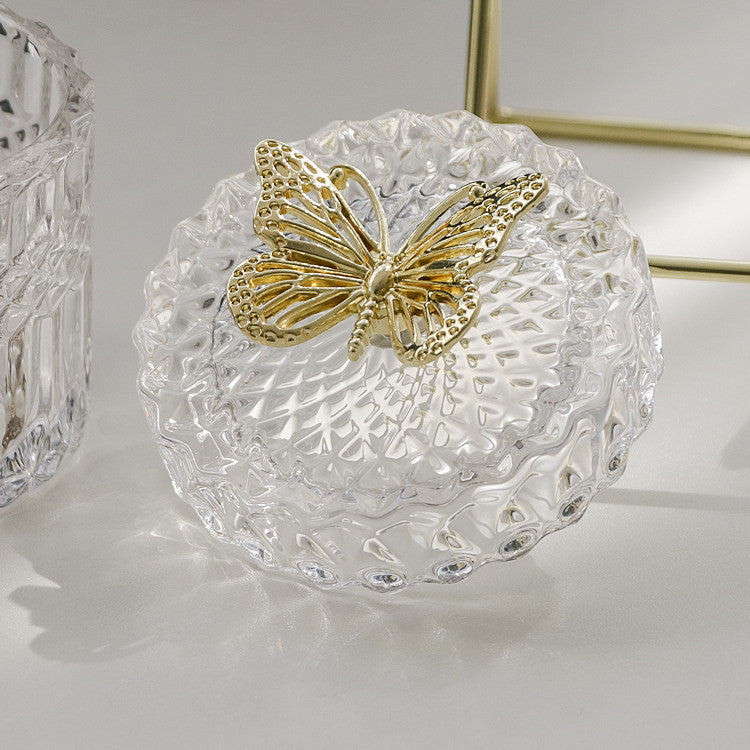 Vorratsglas aus Glas mit Schmetterling