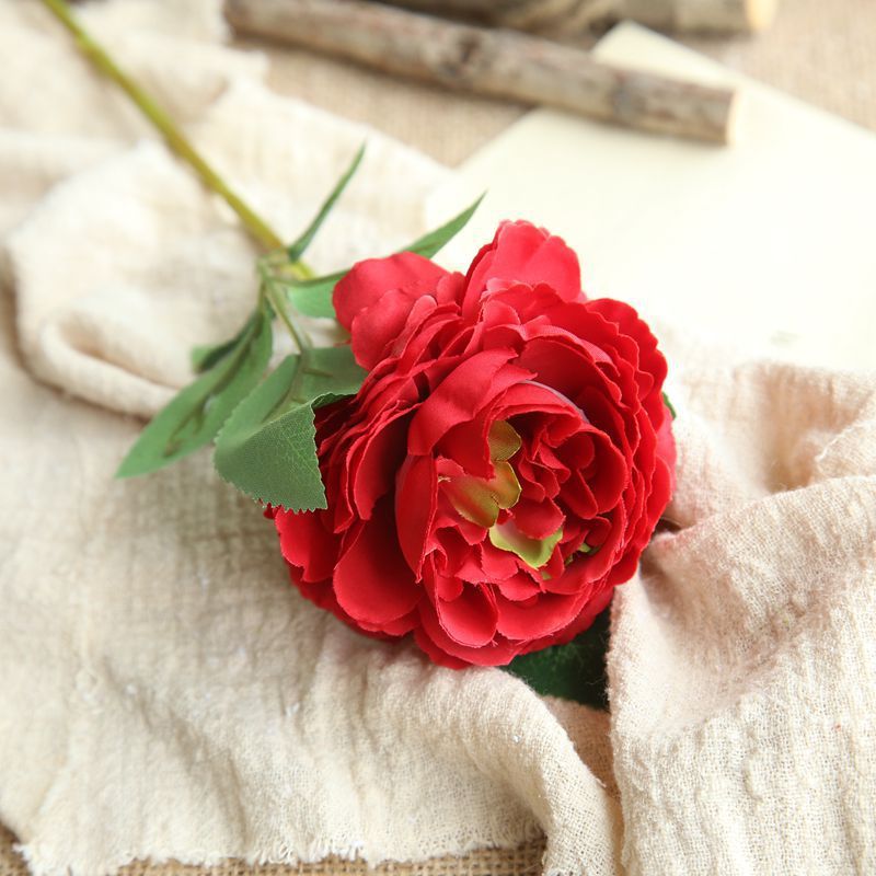 Artificial Silk Flower Single Short Branch Rose