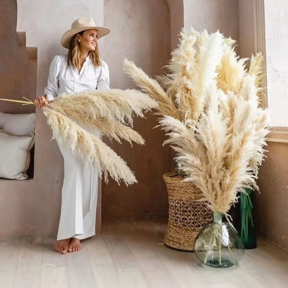 Large Pampas Grass Home Boho Decor Floral Decoration Dried Flowers.
