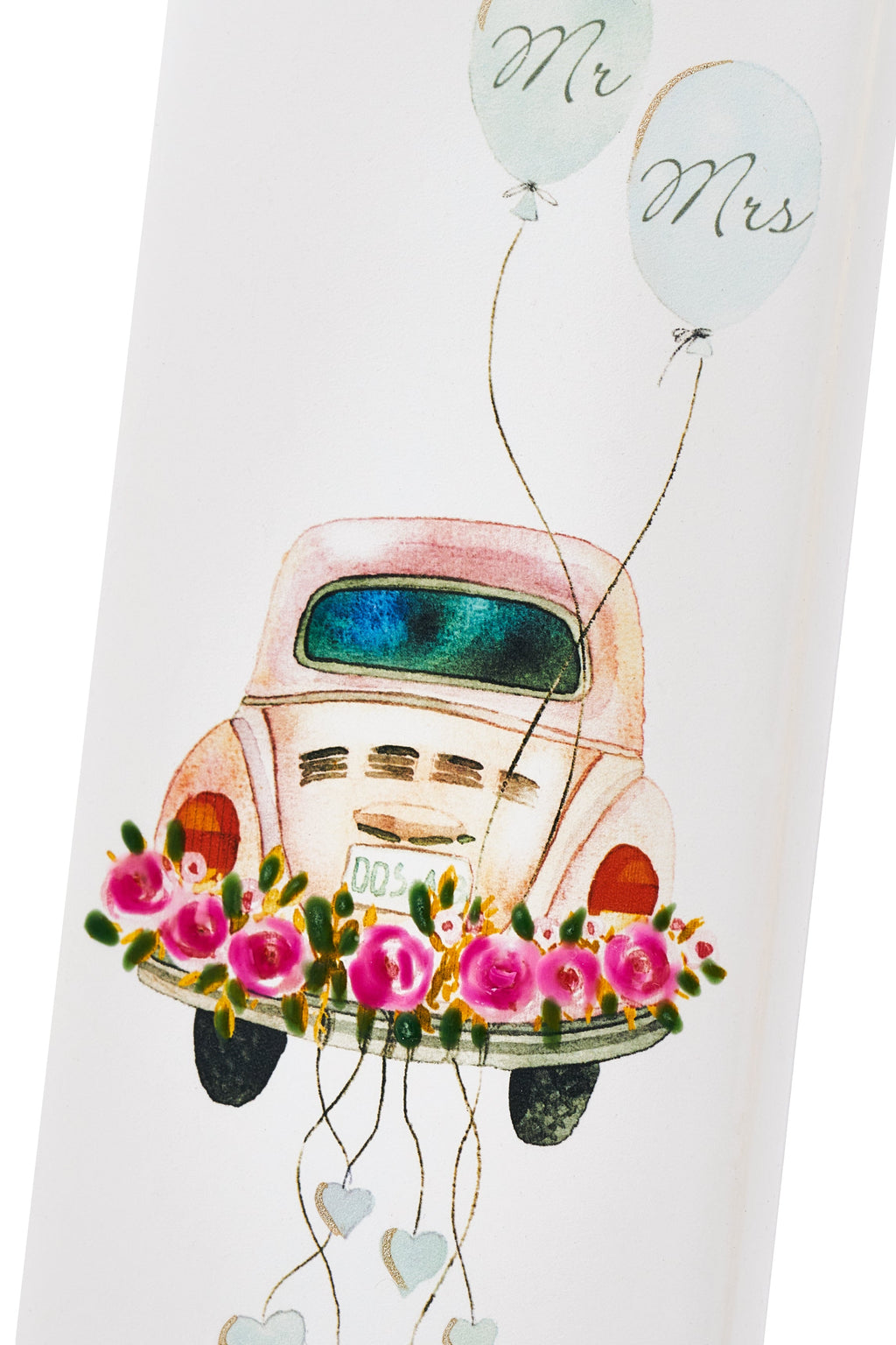 Candela decorativa FLATYZ Viva gli Sposi - Auto con palloncini