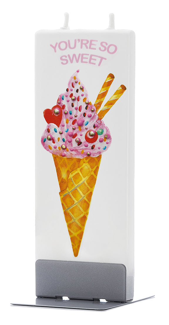 Candela decorativa FLATYZ Gelato rosa