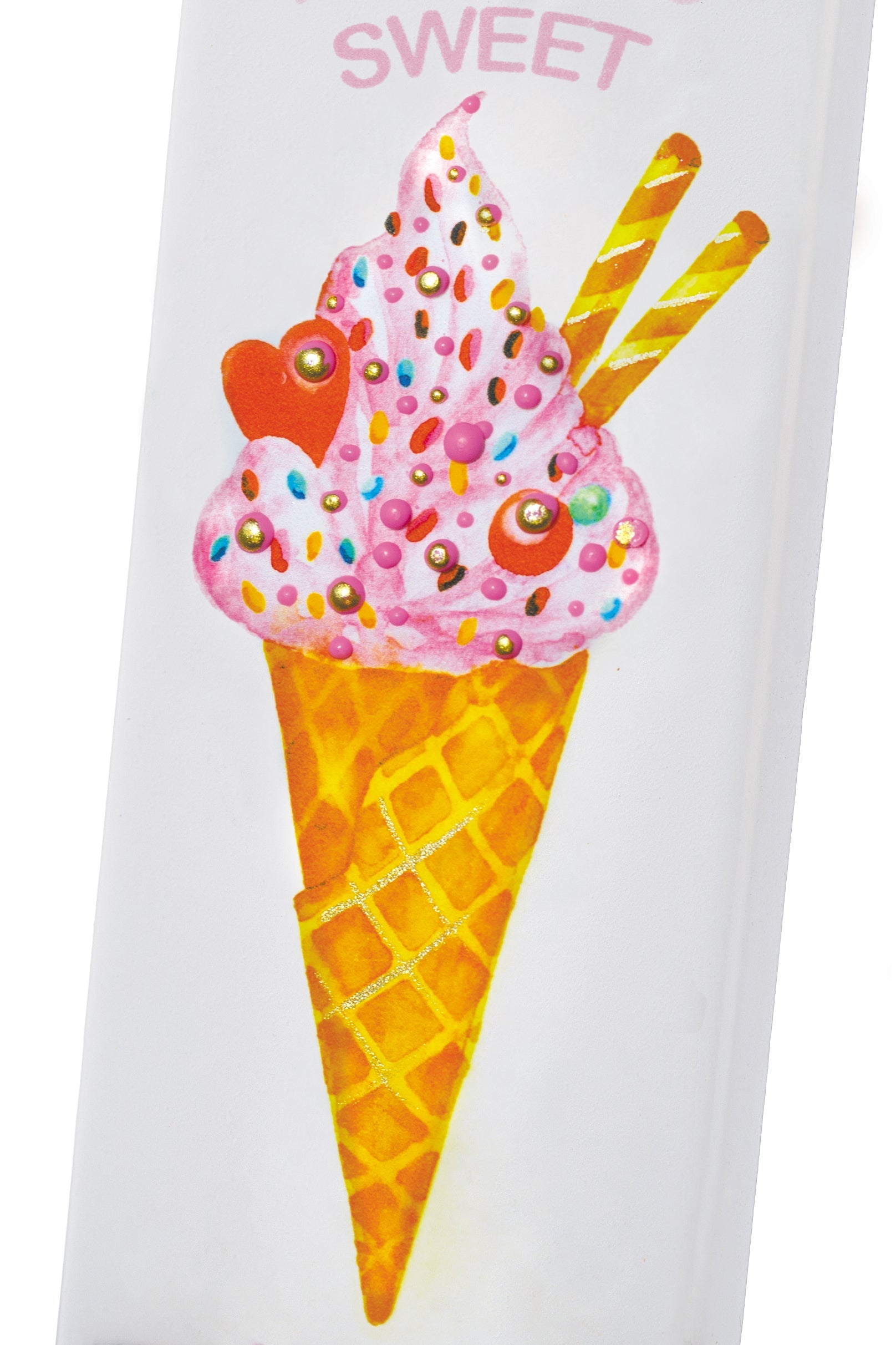 Candela decorativa FLATYZ Gelato rosa