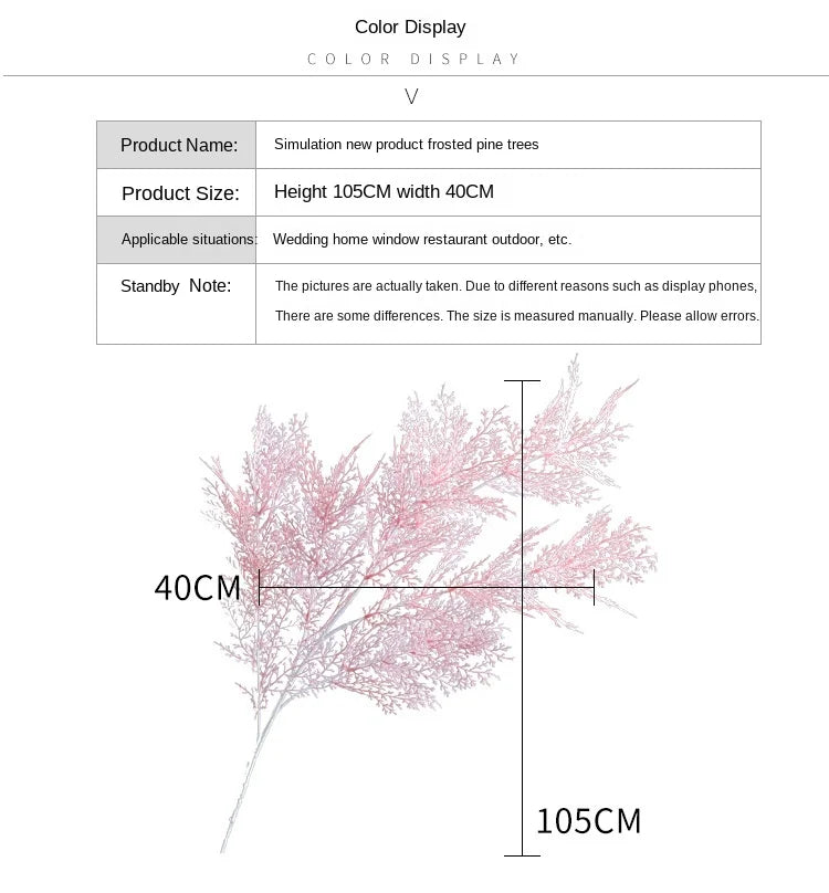 Pine Artificial Fog Flower Rime Grass Wedding Flower Material 105cm