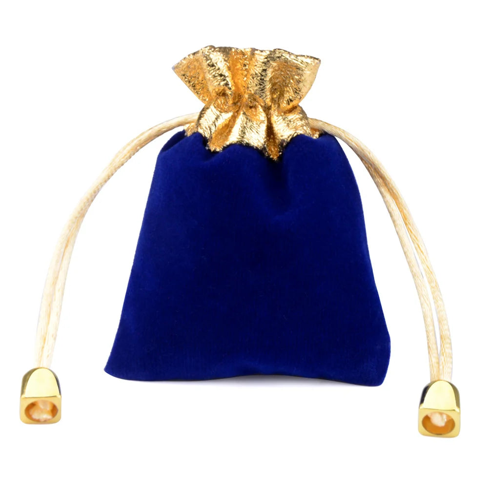 Gift Bag Drawstring Velvet Bags Gold Color Trim For Wedding