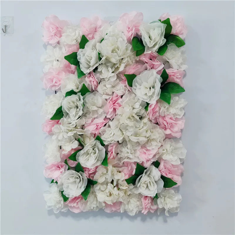 Pink Silk Rose Flower Wall Artificial Flower Backdrop Decor.