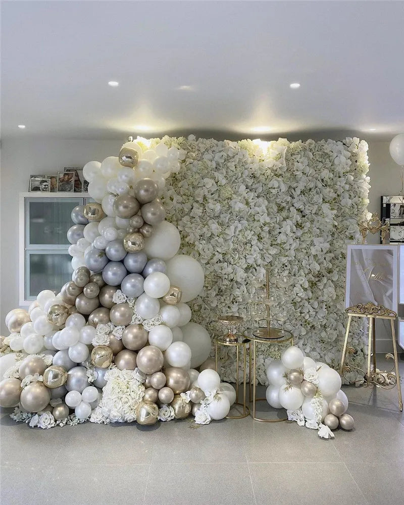 Pink Silk Rose Flower Wall Artificial Flower Backdrop Decor.
