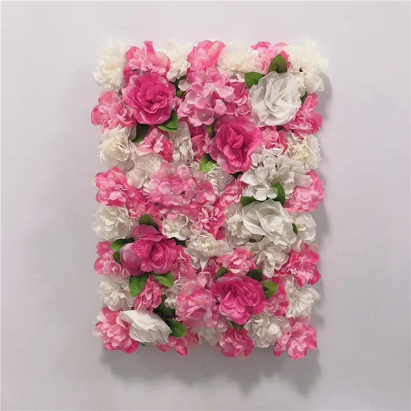 Pink Silk Rose Flower Wall Artificial Flower Backdrop Decor.