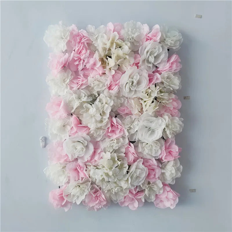 Pink Silk Rose Flower Wall Artificial Flower Backdrop Decor.