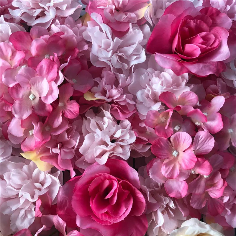 Pink Silk Rose Flower Wall Artificial Flower Backdrop Decor.