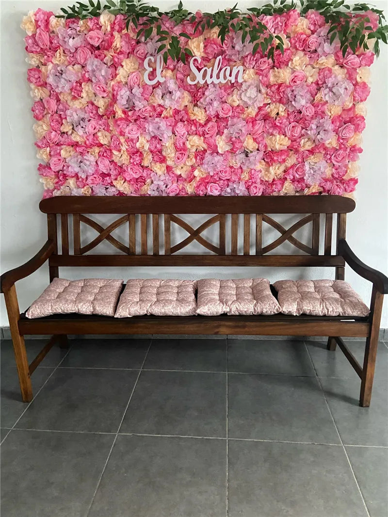Pink Silk Rose Flower Wall Artificial Flower Backdrop Decor.