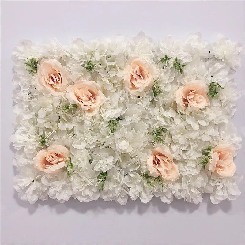 Pink Silk Rose Flower Wall Artificial Flower Backdrop Decor.