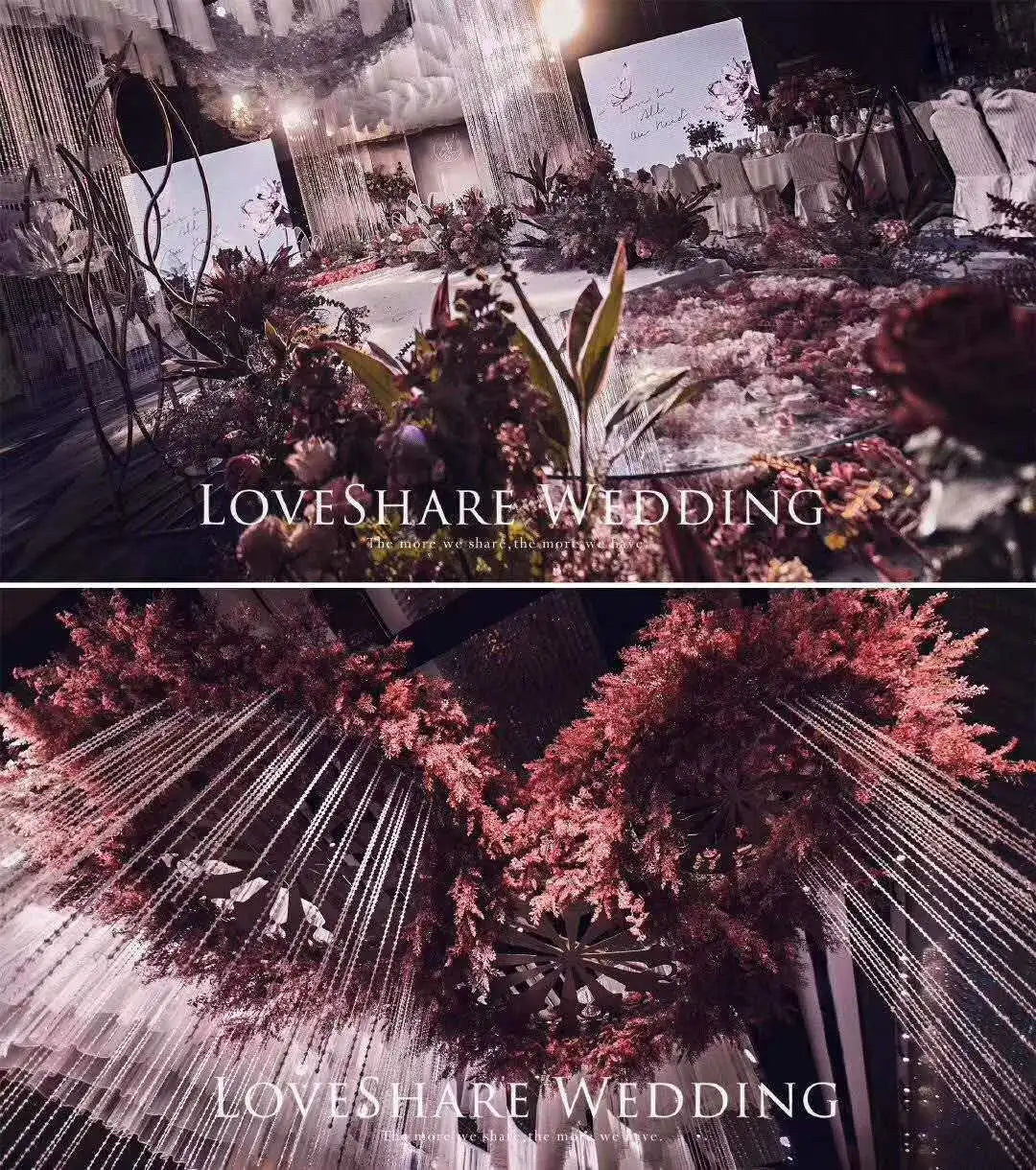 Pine Artificial Fog Flower Rime Grass Wedding Flower Material 105cm