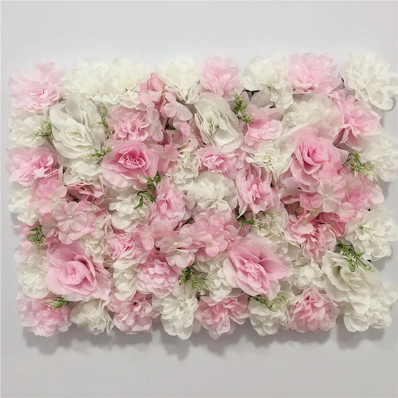 Pink Silk Rose Flower Wall Artificial Flower Backdrop Decor.