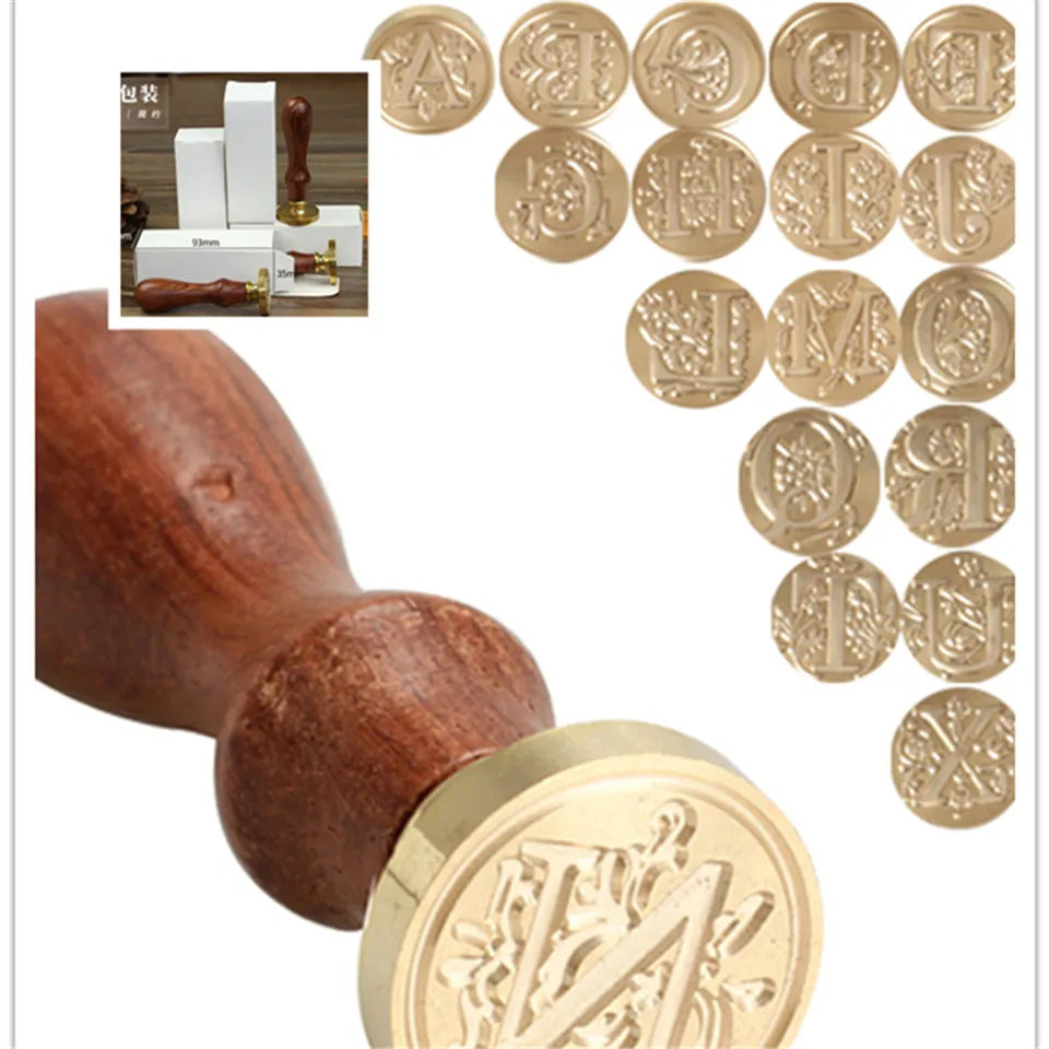 Sealing Wax Seal Stamp Ancient Classic 26 Letter A-Z Alphabet Initial