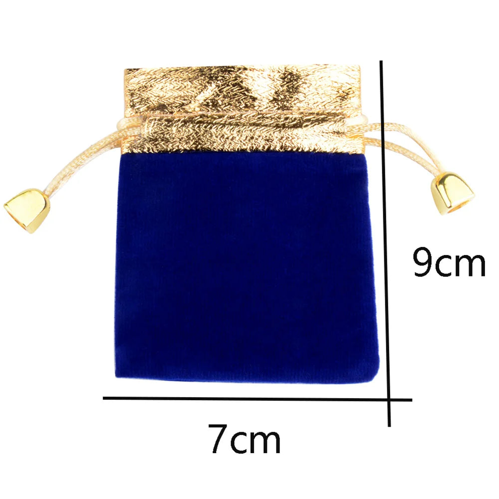 Gift Bag Drawstring Velvet Bags Gold Color Trim For Wedding
