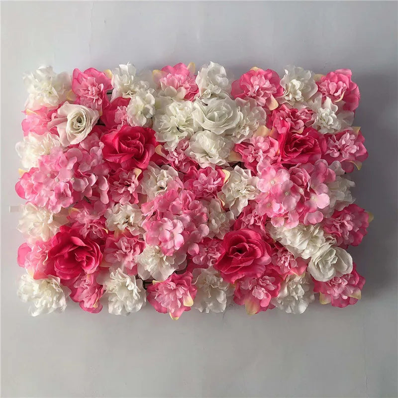Pink Silk Rose Flower Wall Artificial Flower Backdrop Decor.