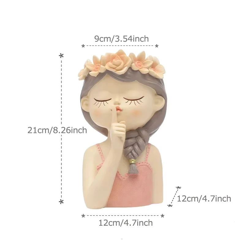Fairy planter for succulents air plants - Resin Cute Girl Flower Pot.