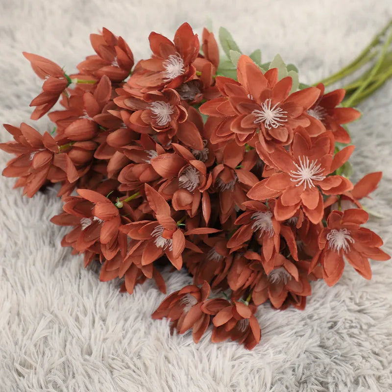 New 60cm Flame Flow Blue Orange Red Champagne White Large Silk Flowers.