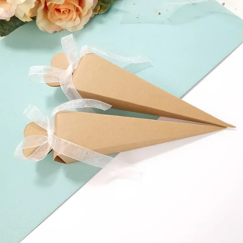 Cone Shaped Candy/Rice Box Wedding Party Favor