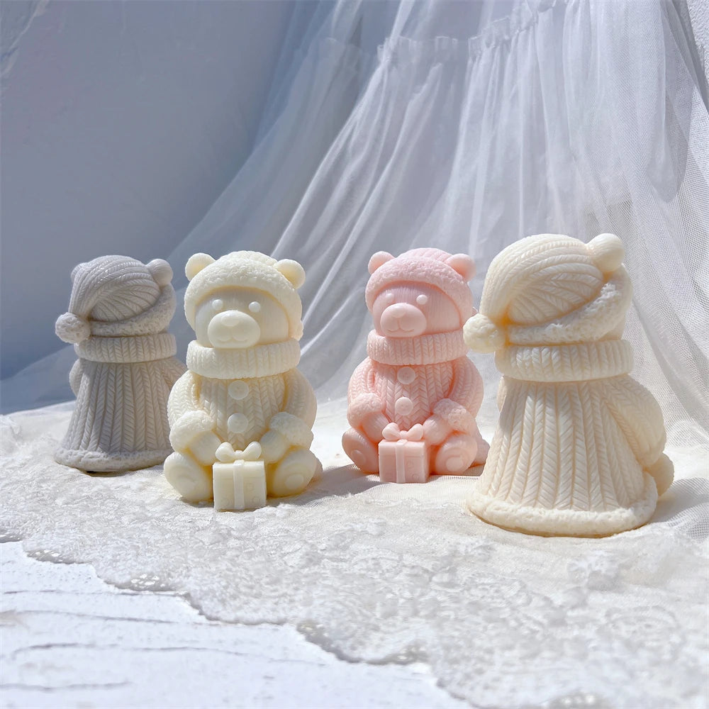 Cute Bear Scented Soy Wax Candle Mold