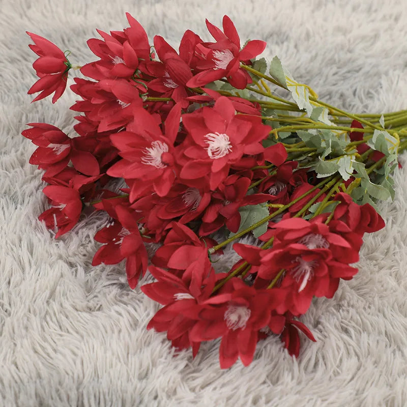 New 60cm Flame Flow Blue Orange Red Champagne White Large Silk Flowers.