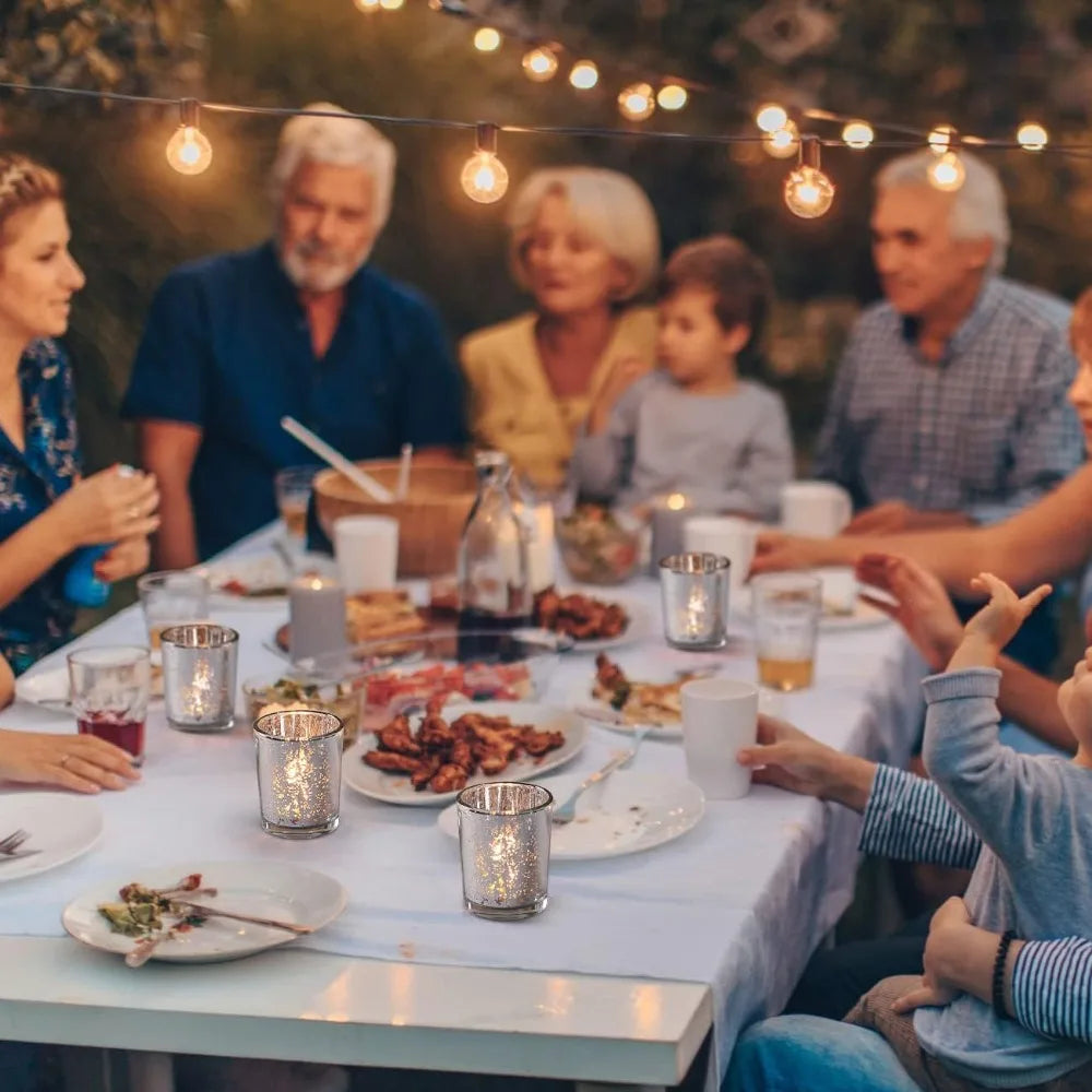 Portacandele tealight in vetro al mercurio