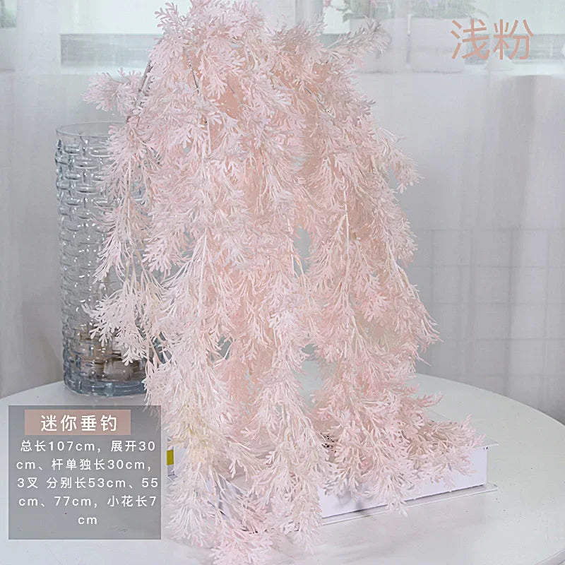 Pine Artificial Fog Flower Rime Grass Wedding Flower Material 105cm