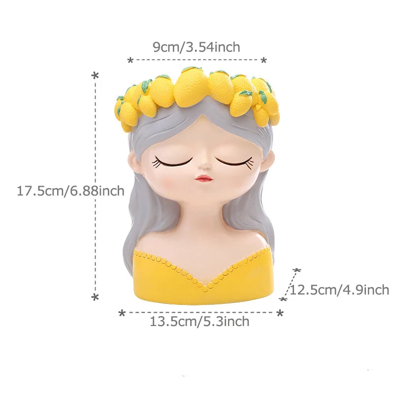 Fairy planter for succulents air plants - Resin Cute Girl Flower Pot.
