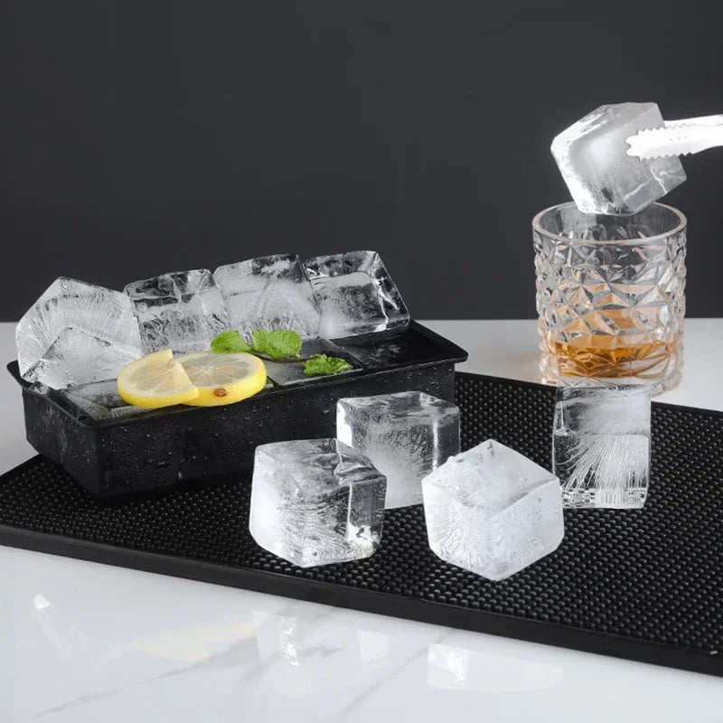 Stampi per cubetti di ghiaccio in silicone per la casa o per bar, 4/6/8/15 griglie