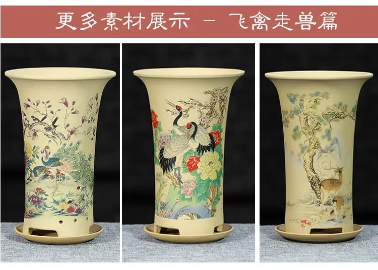 Purple Sand Flower Pot Tray High-end Boutique Orchid Pot Dedicated