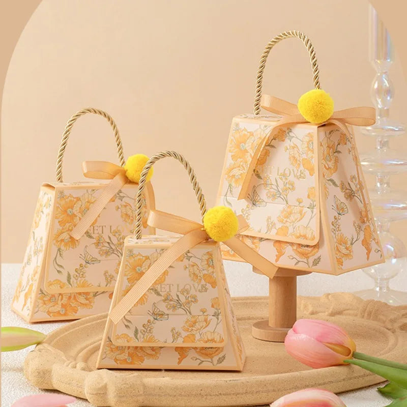 Paperboard Flower Wedding Gift Bag 10pcs
