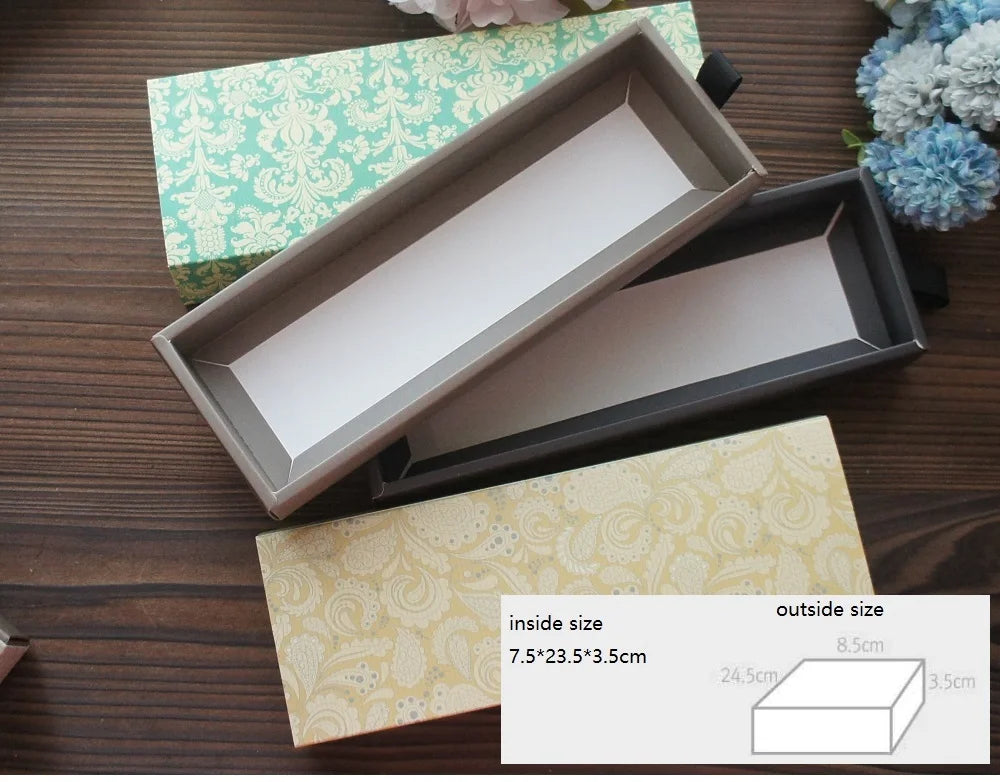 Elegantes Blau-Gelbes Blumenmuster 3 Größe 10 Set Geschenke Verpackung