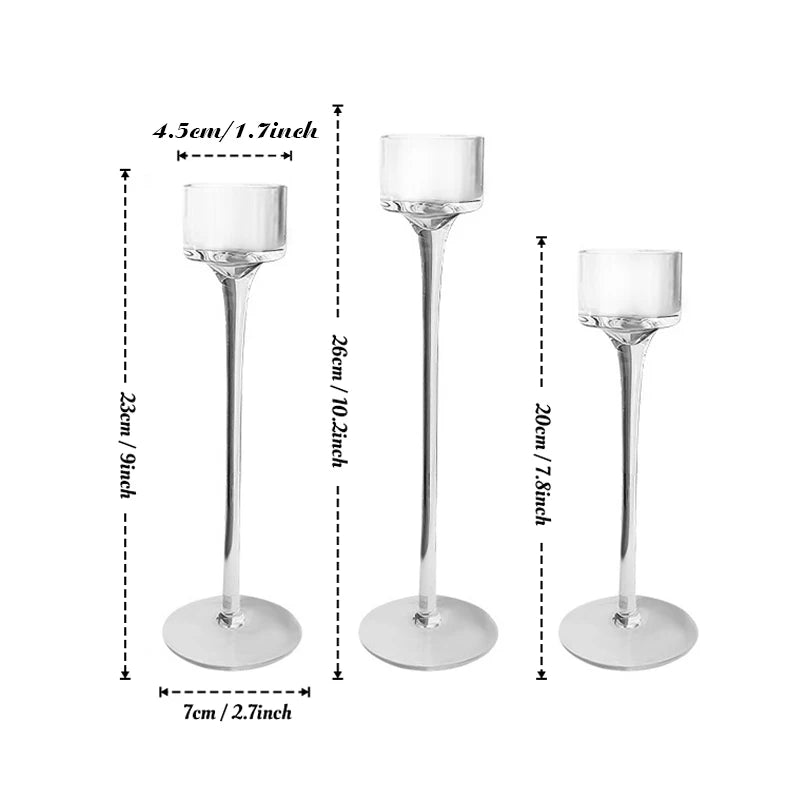 Portable Glass Candle Holder Bar Cup Tea Light