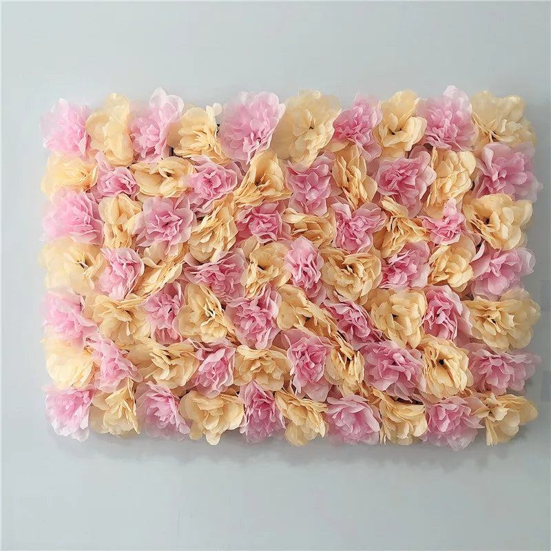 Pink Silk Rose Flower Wall Artificial Flower Backdrop Decor.