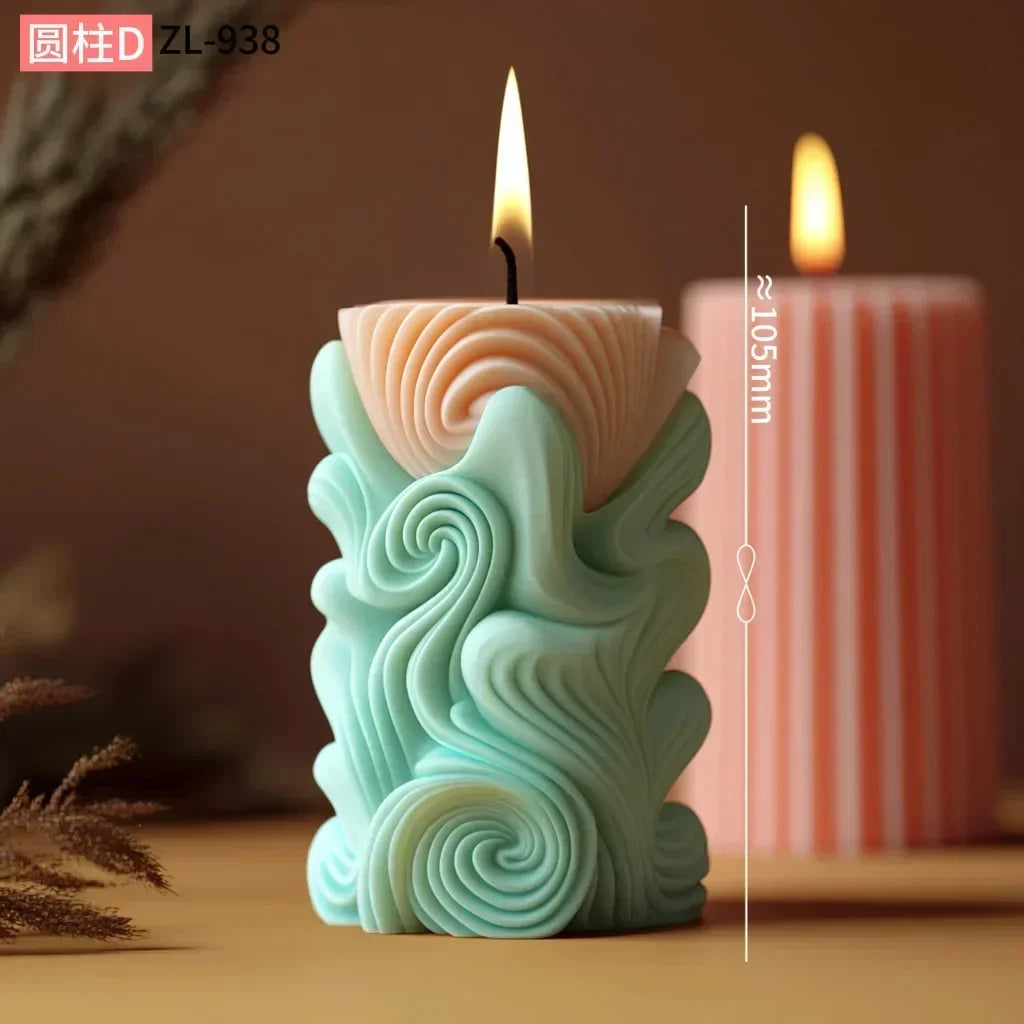 Große Pfingstrosenblumenkugel-Rosenkerzen-Silikonform