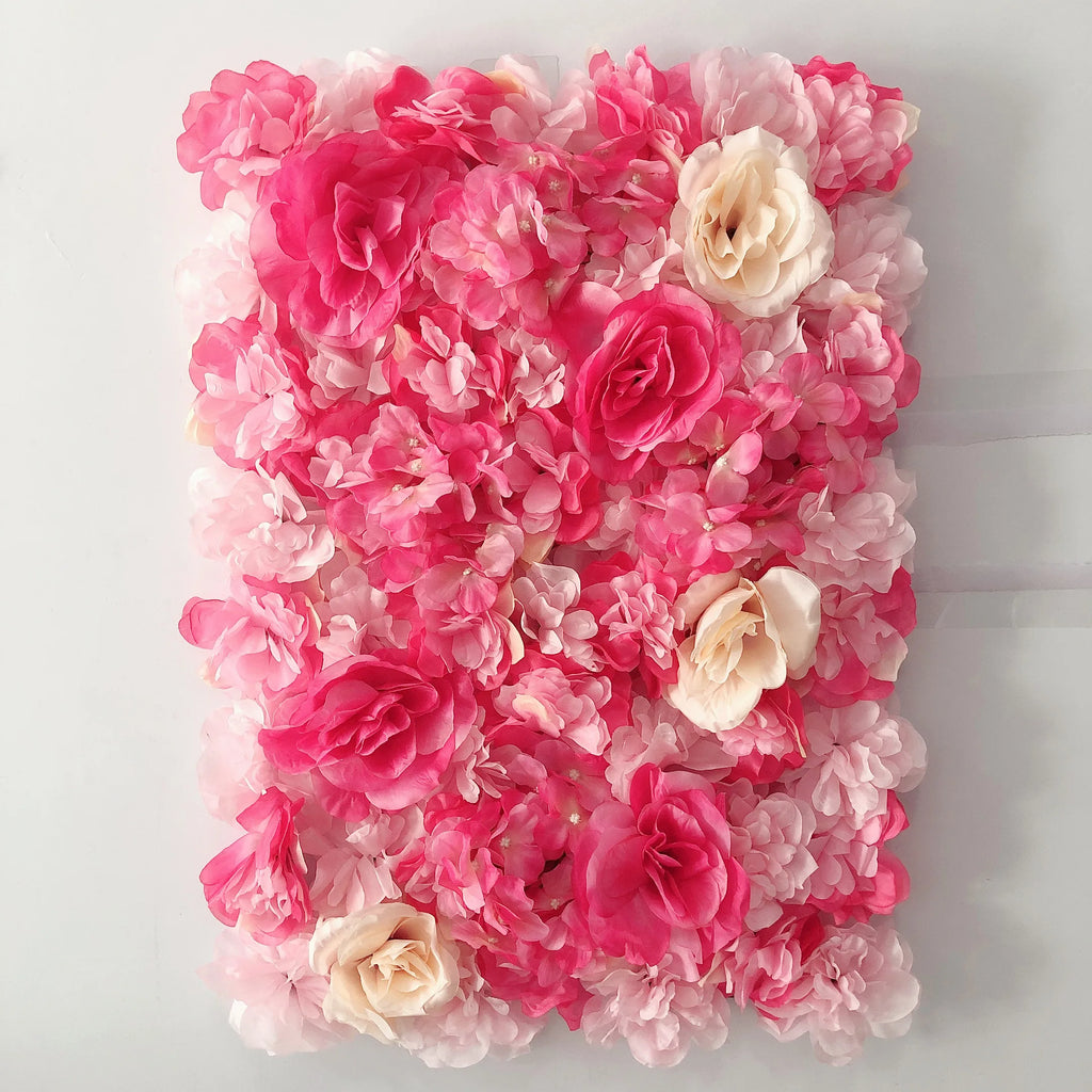 Pink Silk Rose Flower Wall Artificial Flower Backdrop Decor.