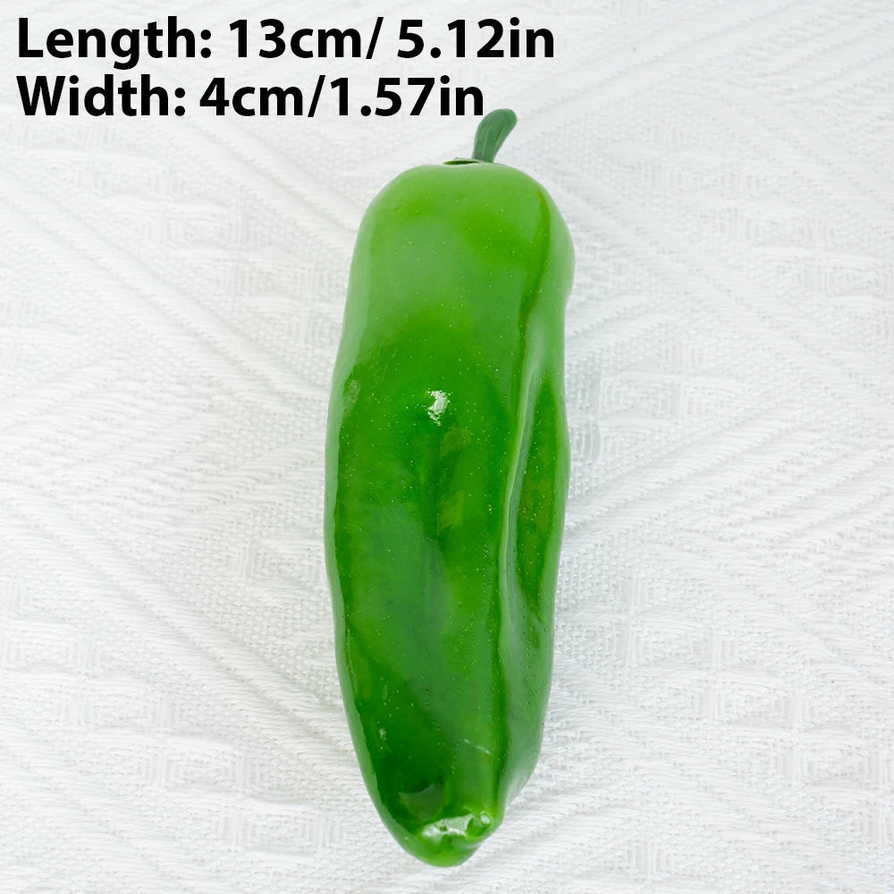 Artificial PE Pepper green simulated vegetables fruit model party.