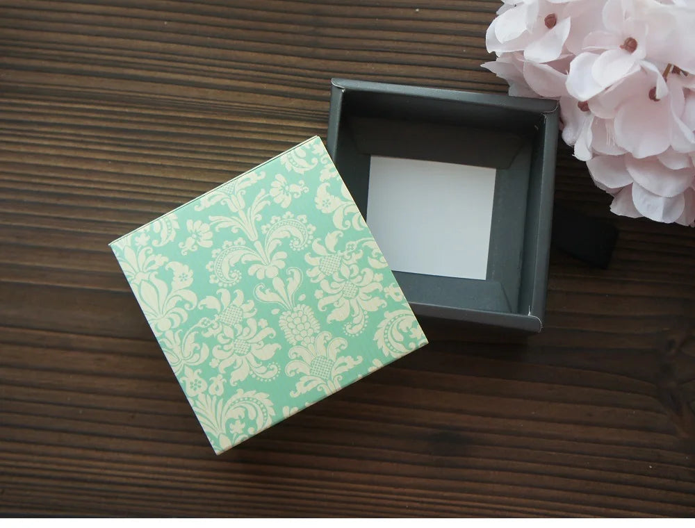Elegantes Blau-Gelbes Blumenmuster 3 Größe 10 Set Geschenke Verpackung