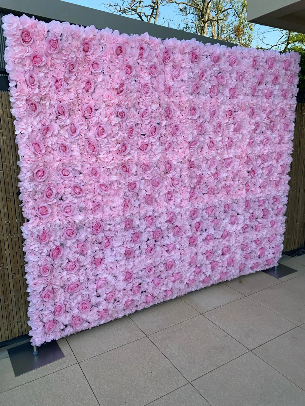 Pink Silk Rose Flower Wall Artificial Flower Backdrop Decor.