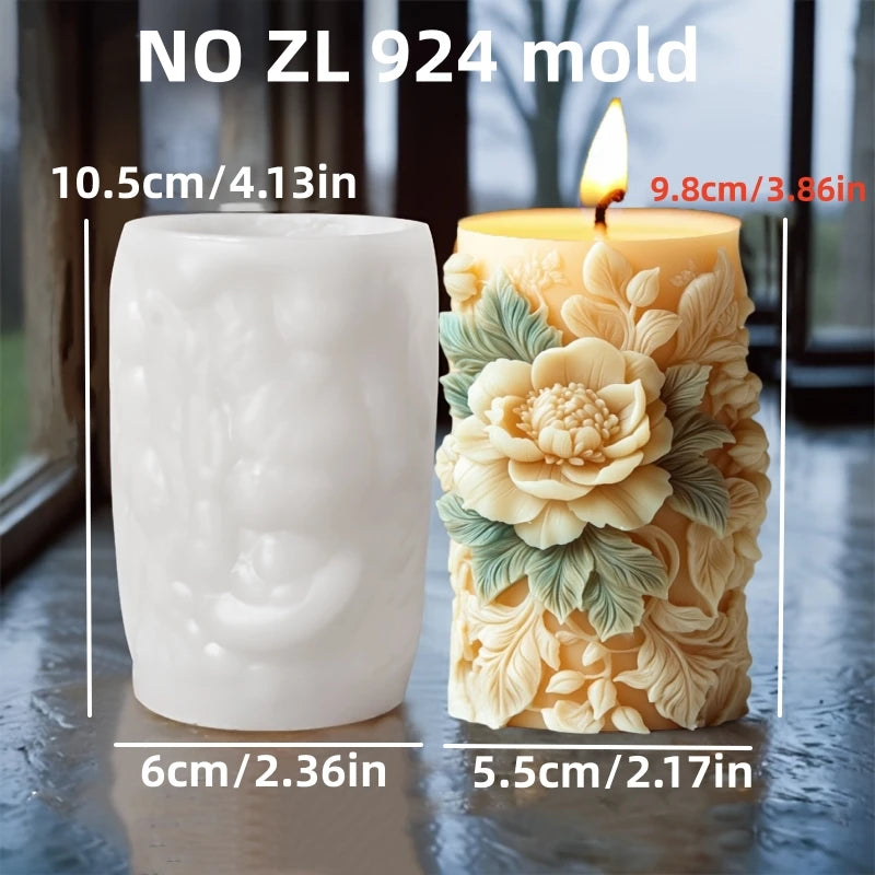 Große Pfingstrosenblumenkugel-Rosenkerzen-Silikonform