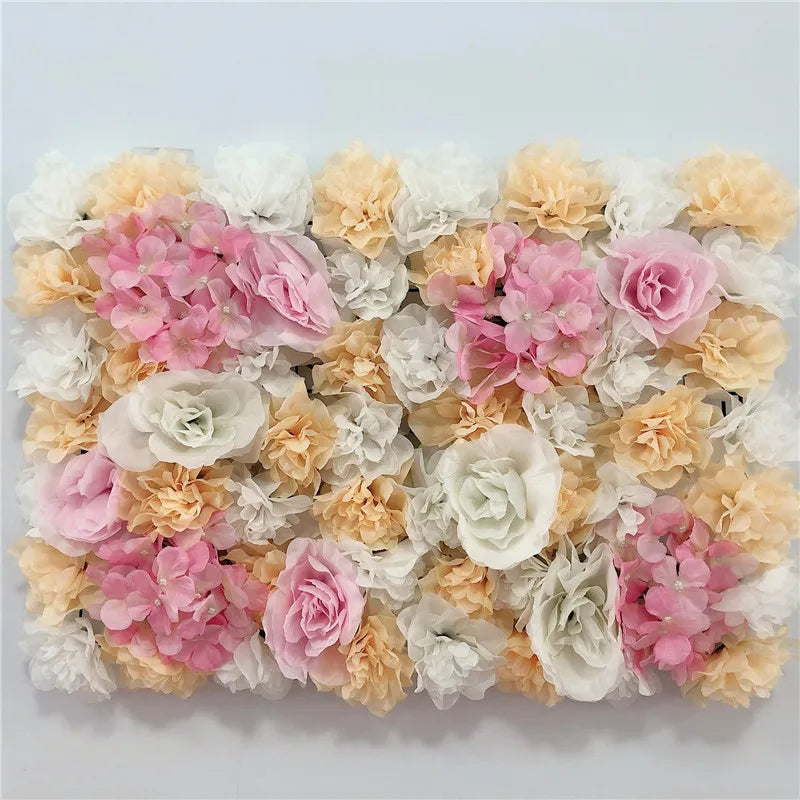 Pink Silk Rose Flower Wall Artificial Flower Backdrop Decor.