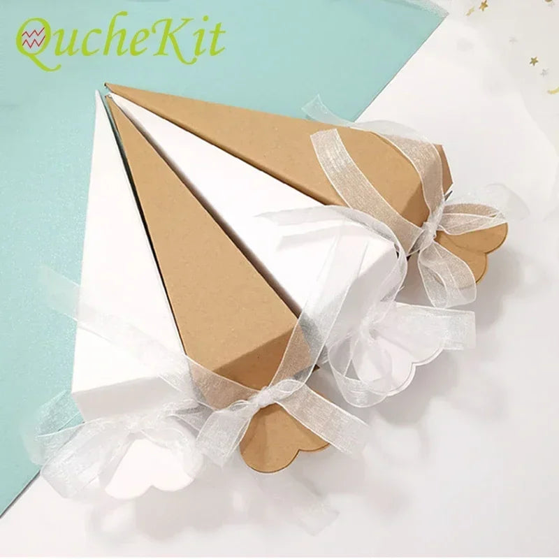 Cone Shaped Candy/Rice Box Wedding Party Favor