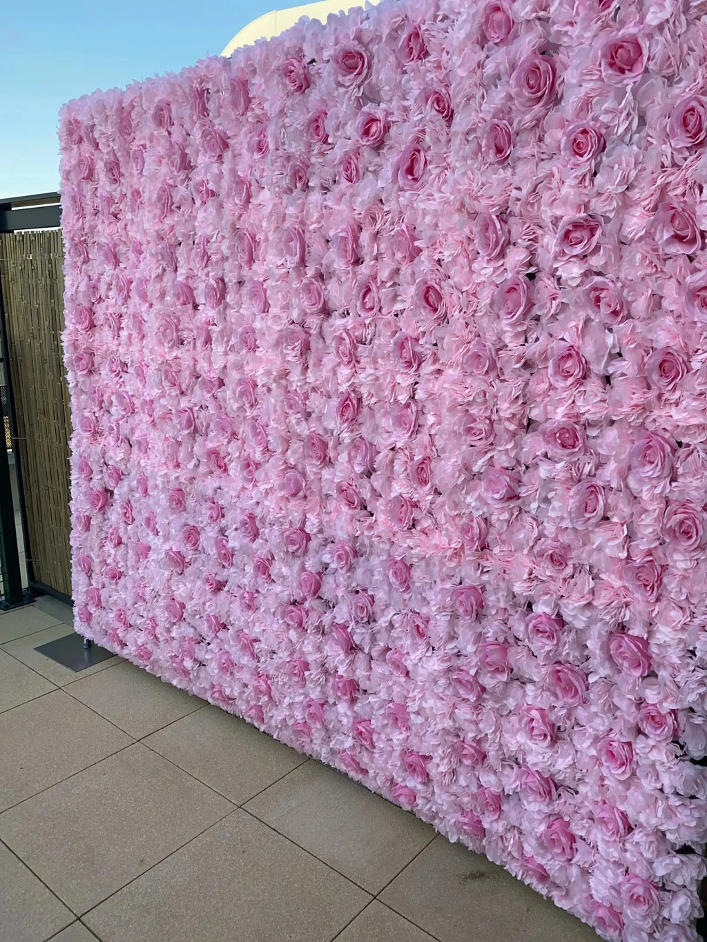 Pink Silk Rose Flower Wall Artificial Flower Backdrop Decor.