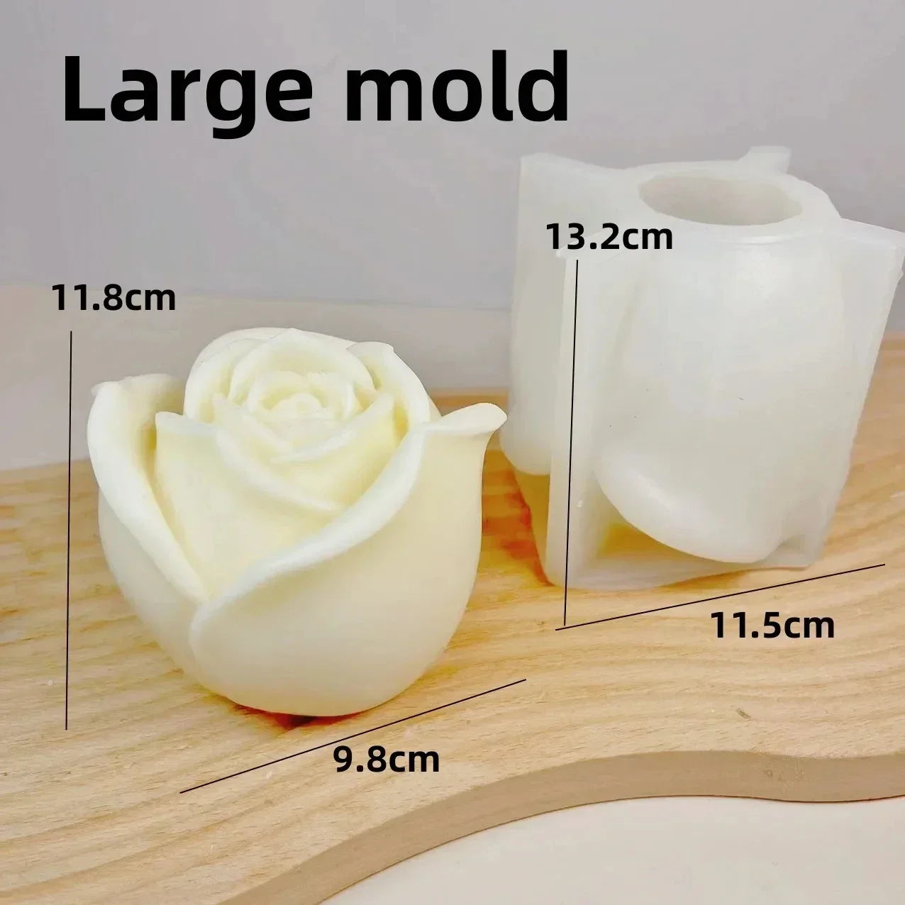 Große Pfingstrosenblütenkerzen-Silikonform 3D