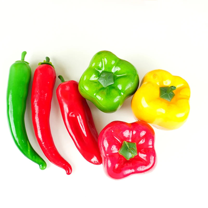 Artificial PE Pepper green simulated vegetables fruit model party.