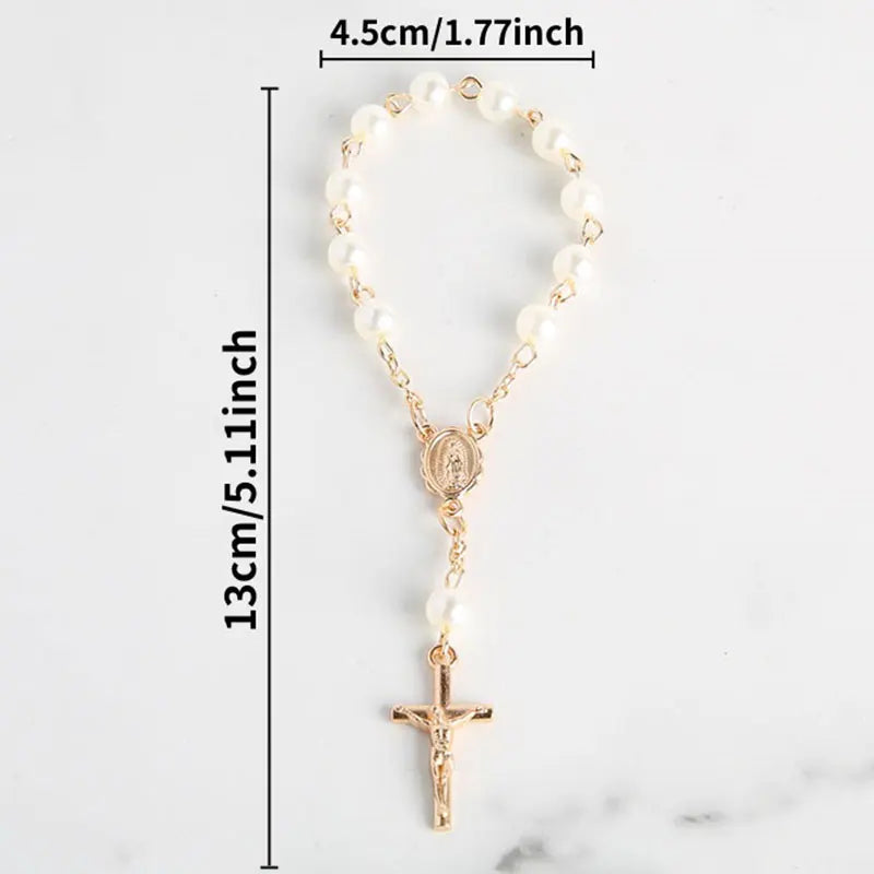 Baptism Catholic Communion 10/20pcs Rosary Bracelet Bead for Baptism Favors.