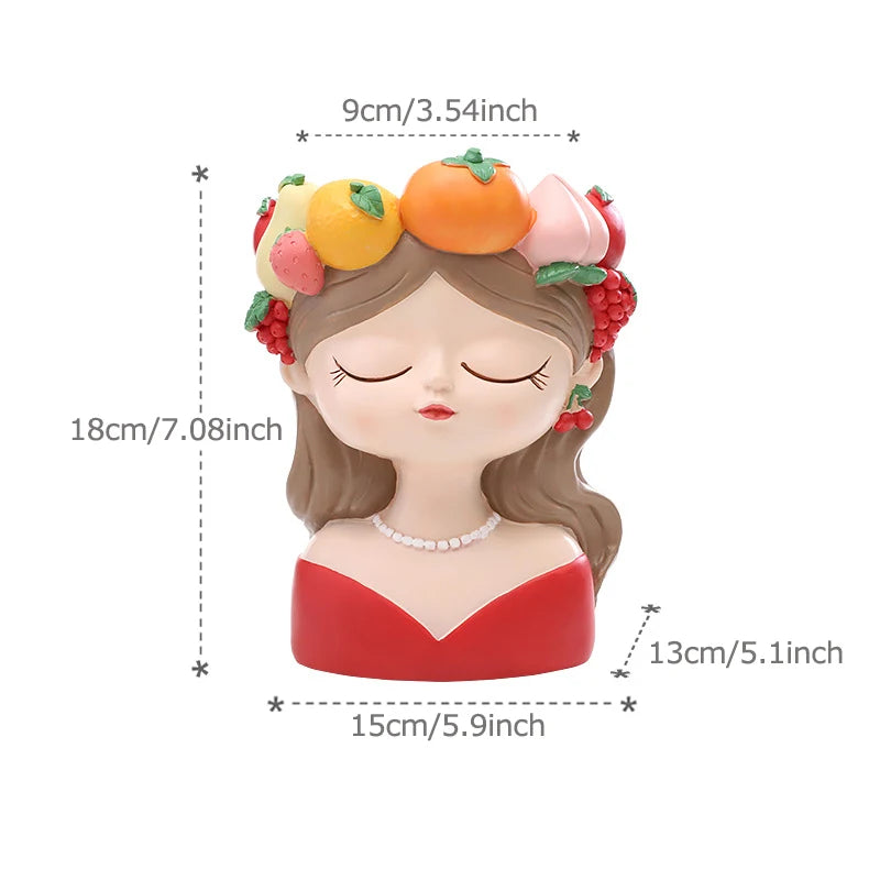 Fairy planter for succulents air plants - Resin Cute Girl Flower Pot.