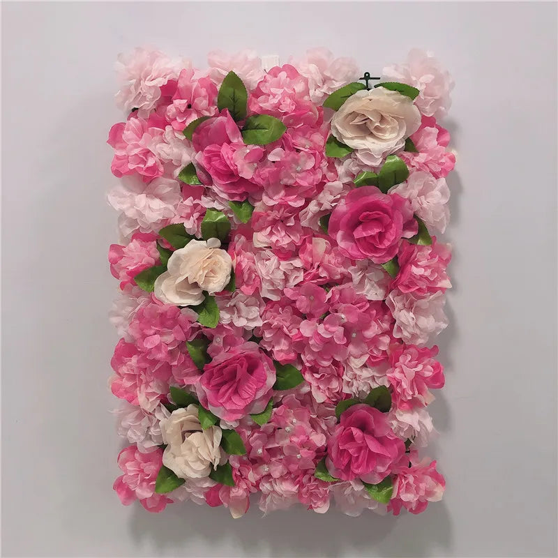 Pink Silk Rose Flower Wall Artificial Flower Backdrop Decor.