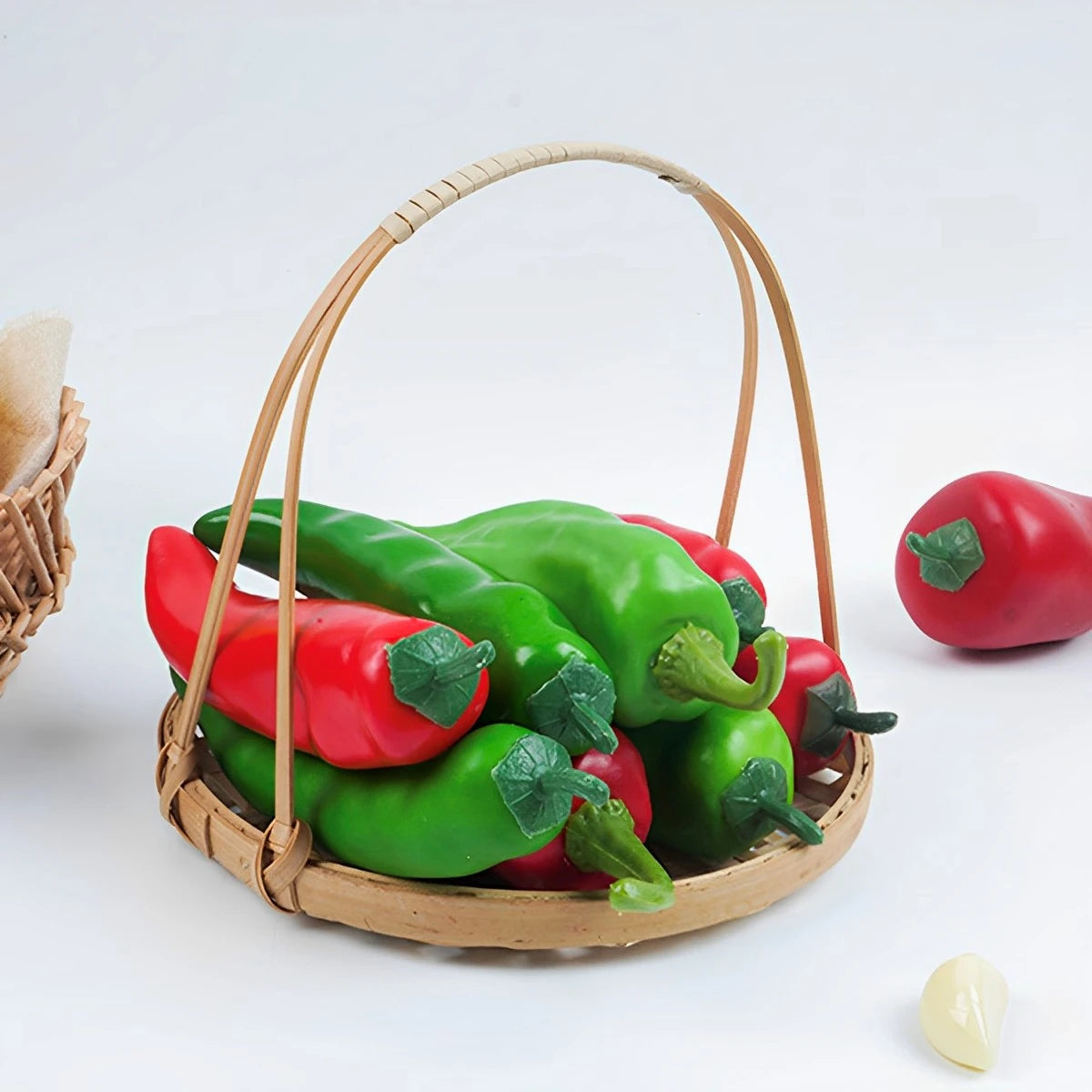 Artificial PE Pepper green simulated vegetables fruit model party.