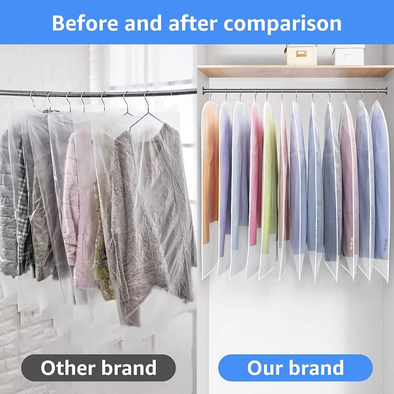 Clothes Dust Cover Bag 5pcs With Zipper